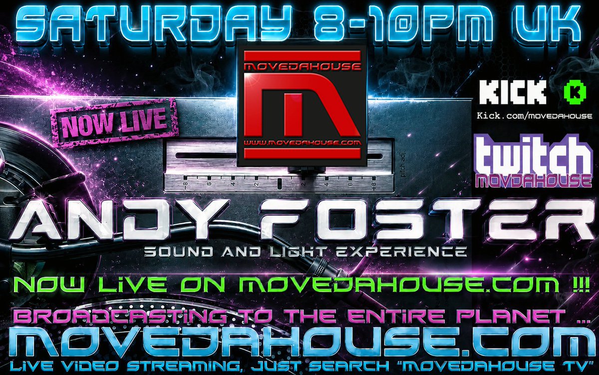 Now Playing Live on MoveDaHouse Radio >> #livestreaming #radioshow 8-10pm #UK #DJ Andy Foster-Sound &…